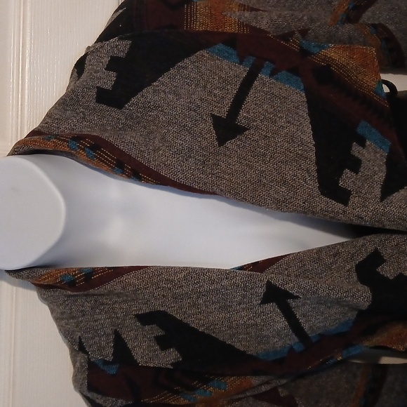 VINTAGE American Rag Aztec Print Southwestern Print Wrap Coat. Sz. XL - Picture 4 of 9